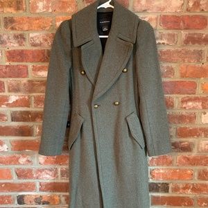 Club Monaco Women's Wool Pea Coat (Green, XS)